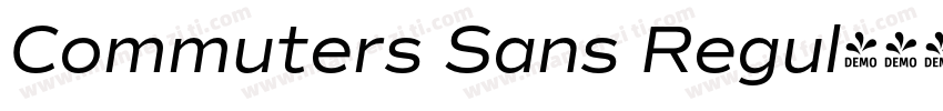 Commuters Sans Regul字体转换